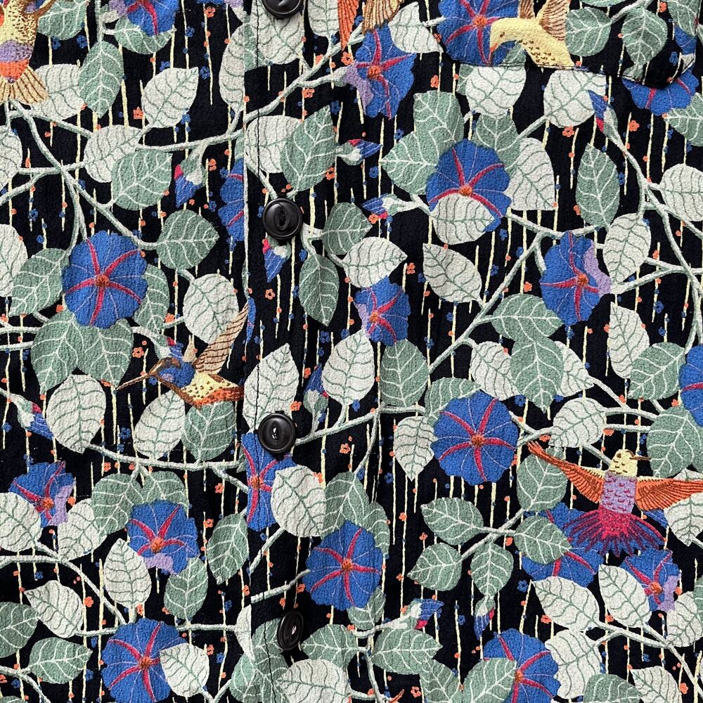 Vintage FLAX Jeanne Engelhart Cabana Shirt M Tropical… - Gem
